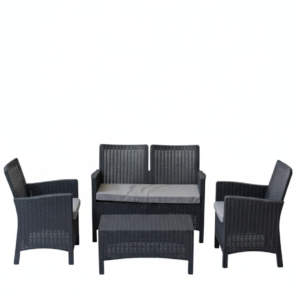Baštenski set Rattan 2 – sivi